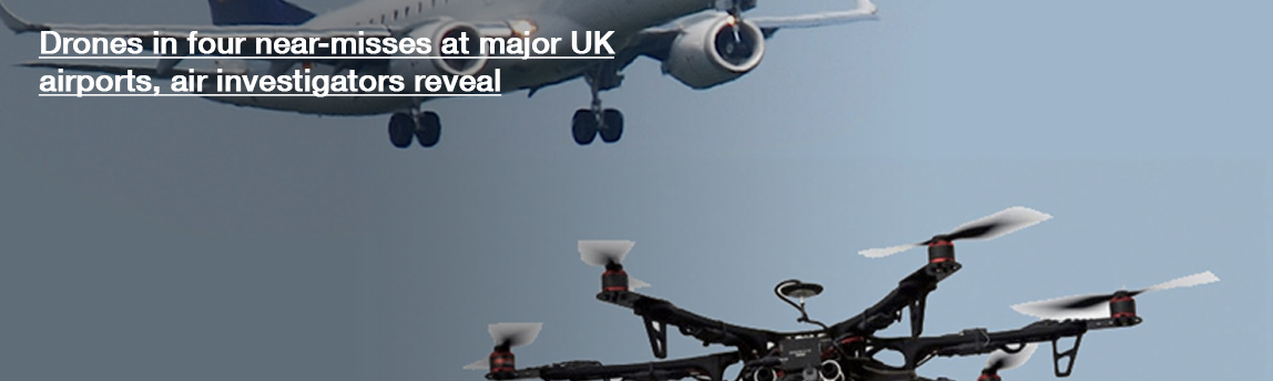 Breaking News: Drones in four near-misses at major UK airports