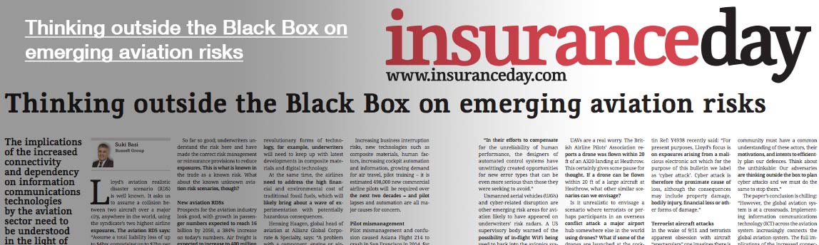 Thinking outside the Black Box on emerging aviation risks