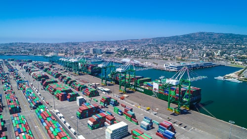 Containers at Los Angele's Port.