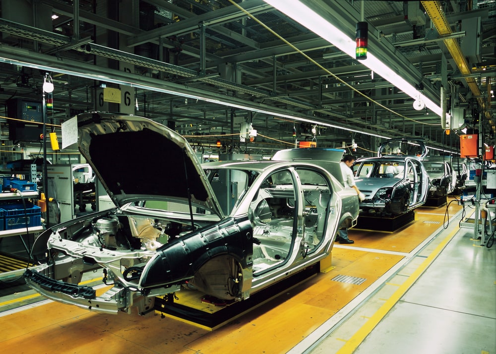 Car Production Line. Semiconductors are becoming a key commodity for car manufacturers.
