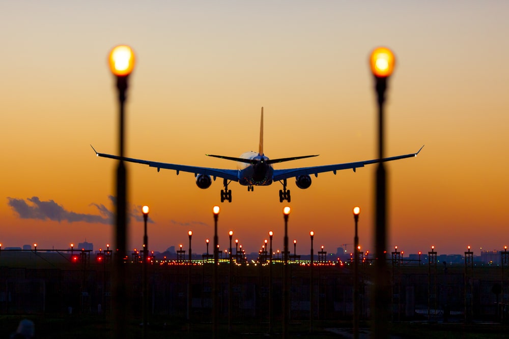 A plane landing at Brussels Airport, which is playing a key role in the transporting of the vaccine globally.