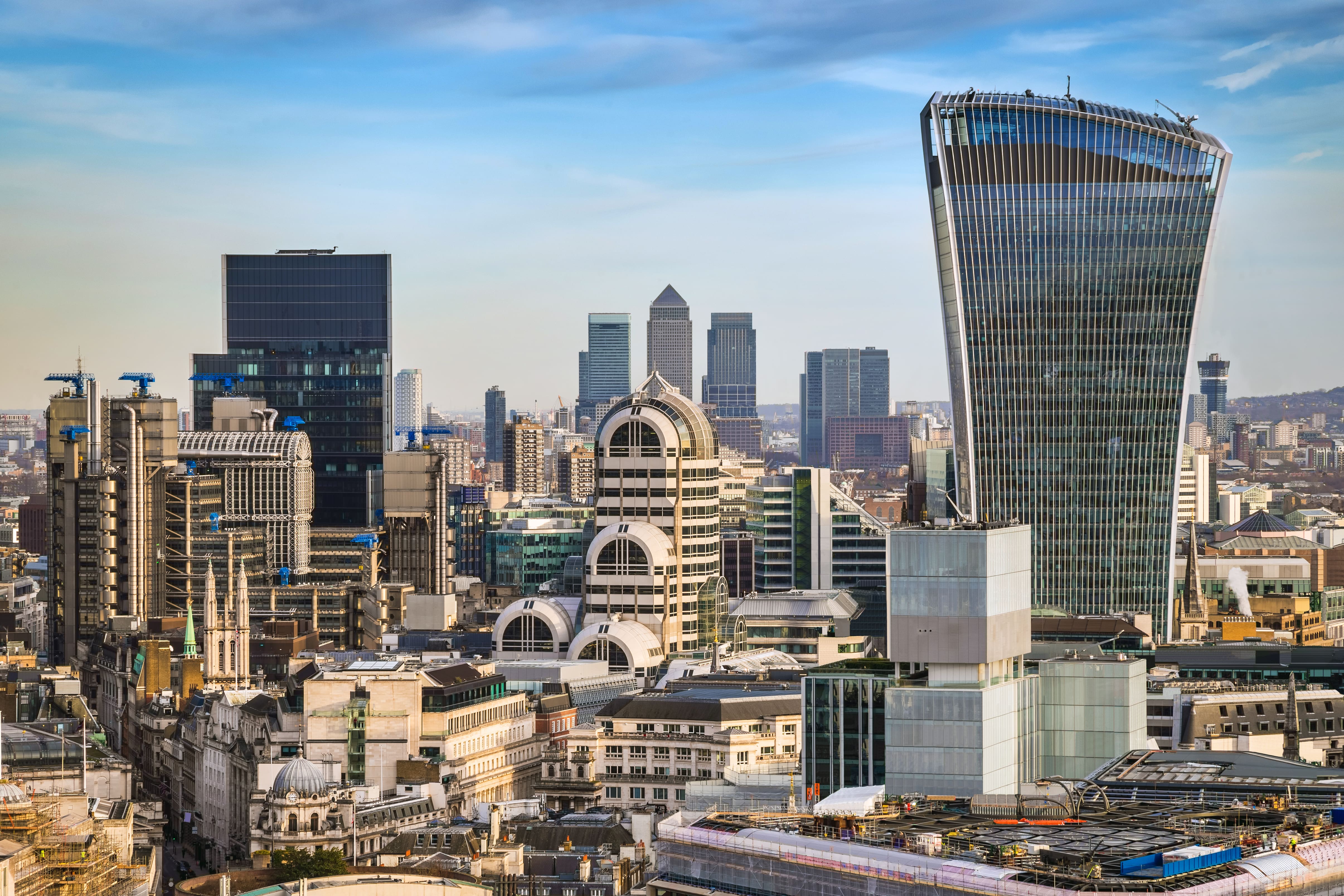 City of London, London's Financial District.