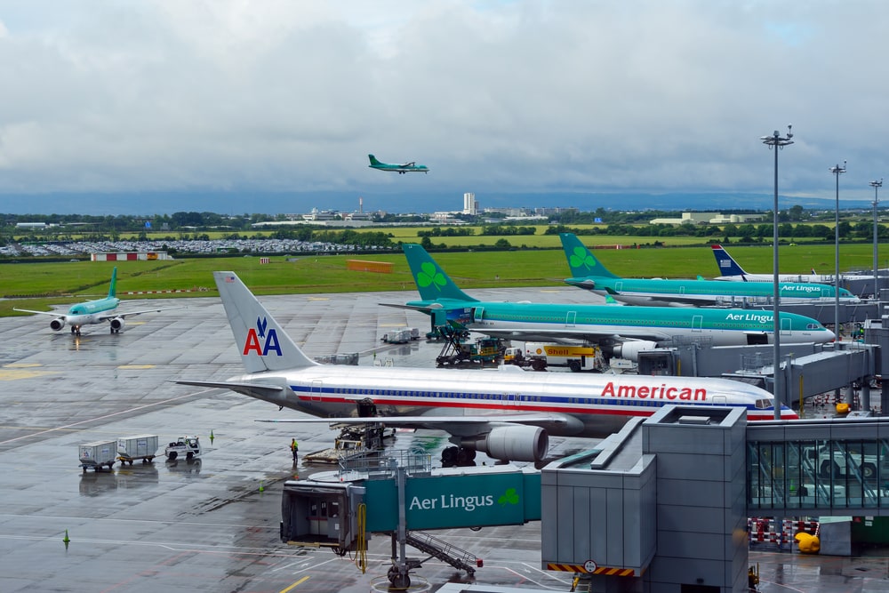 American Airlines Aircraft Parked at Dublin Airport