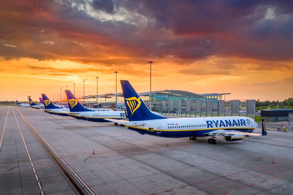 Ryanair Planes parked. 